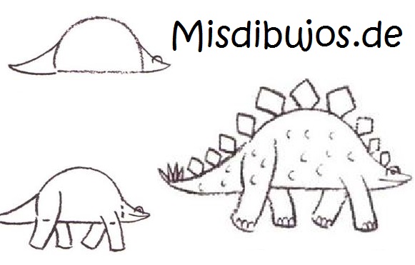Como dibujar dinosaurios | Dibujos
