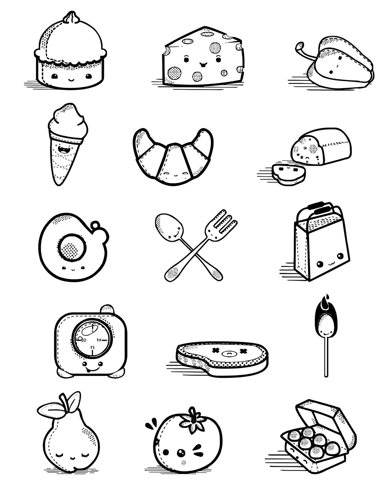 dibujos de comida
