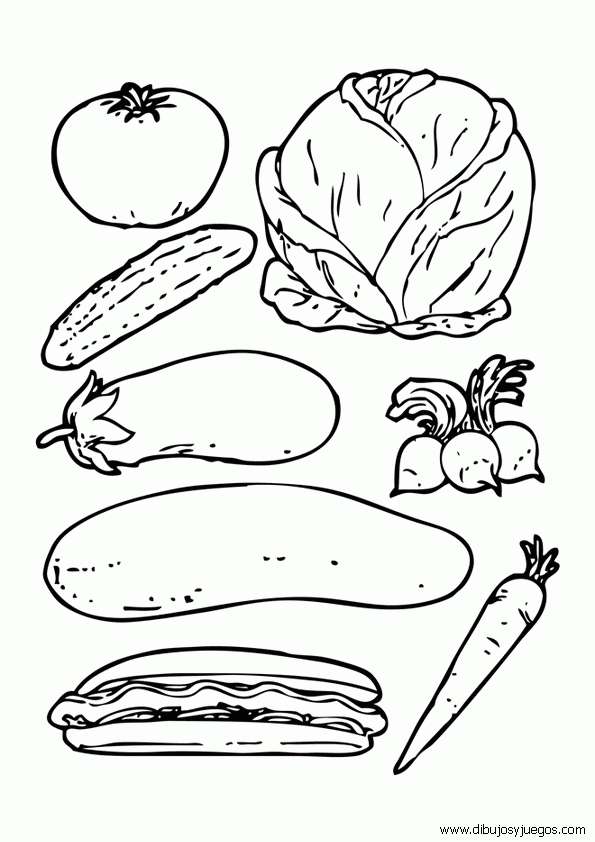 dibujos de verduras