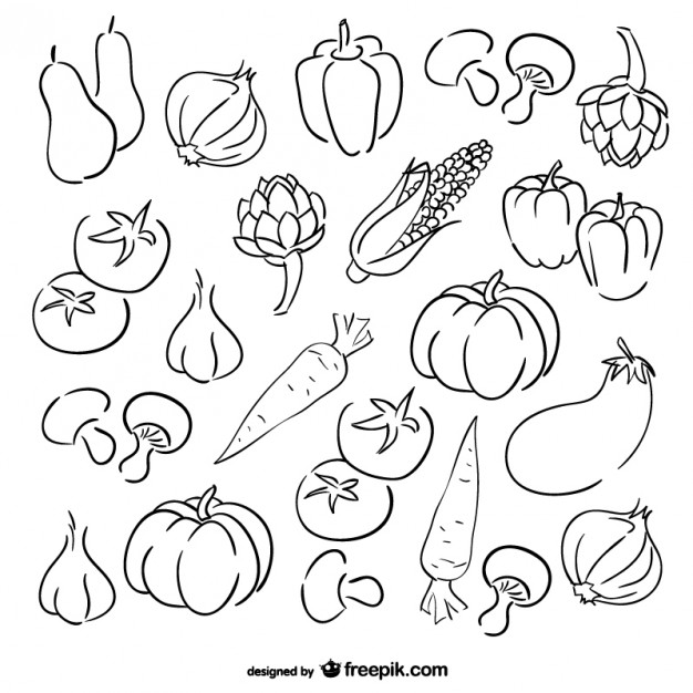 dibujos de verduras