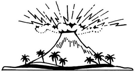 dibujos de volcanes